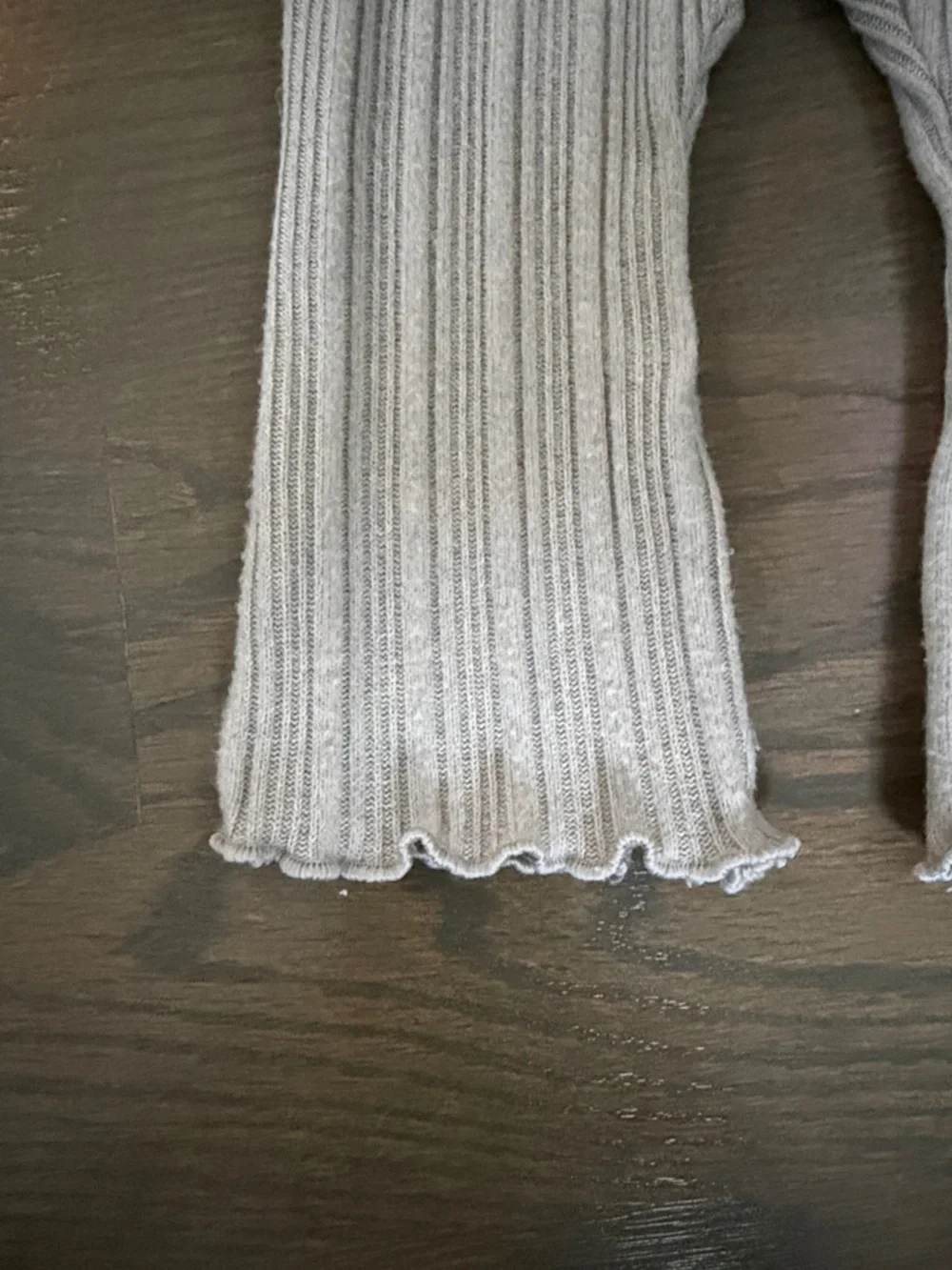 Old Navy Gray Ribbed Knit Top & Flare Pants Set | 6-12M